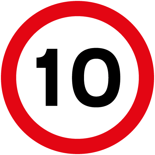 10 mph Speed Limit Diag 670.10 - Archer Signs