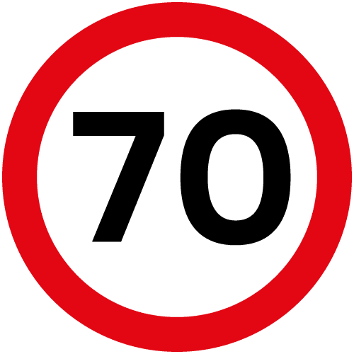 70 mph Speed Limit Diag 670.70 - Archer Signs