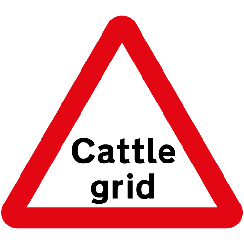 Animal and Livestock Signs Cattle Grid Ahead