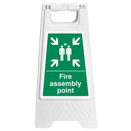 Fire_Assembly_Point_WHITE - Archer Signs