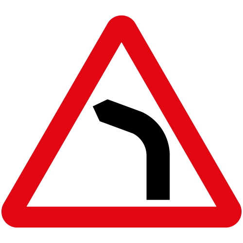 Left-bend-ahead-Diag-512-sign-med - Archer Signs