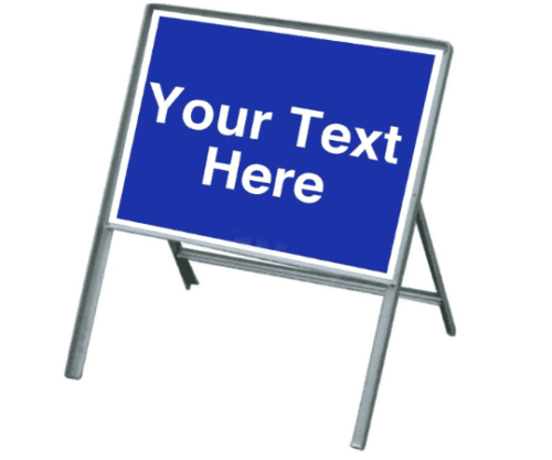 Custom Stanchion Sign With Square Frame
