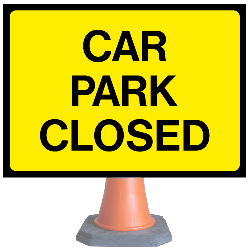 Car Park Closed Cone SIgn