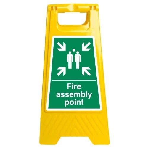 VSafety - Cartello 'Punto Di Raccolta' Con Freccia Sinistra, 450x150 Mm, Plastica Verde Fotoluminescente, Norme ISO 7010