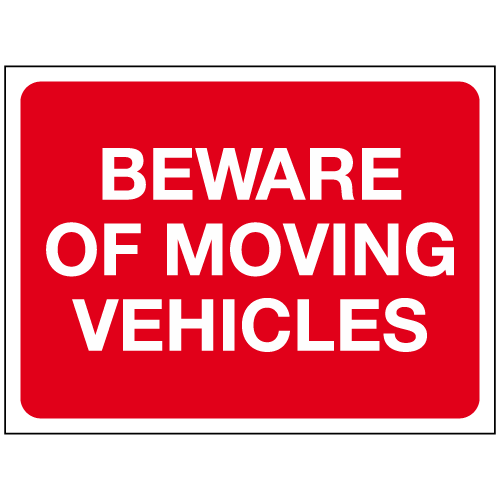 Beware of moving vehicles cp33