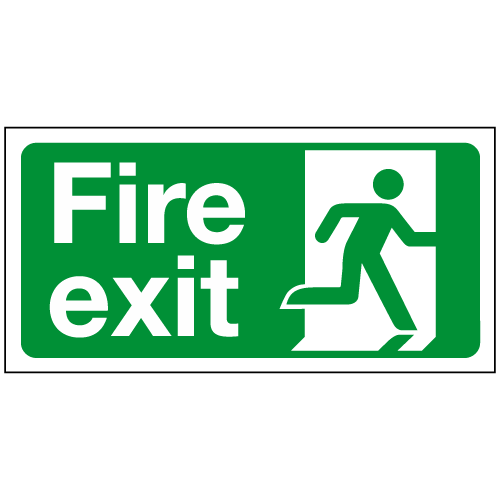 fire exit running man right