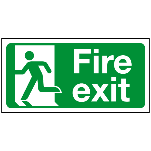 fire exit running man left